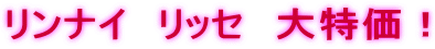 リンナイ リッセ 大特価!