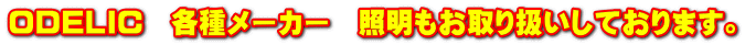 ODELIC 各種メーカー 照明もお取り扱いしております。